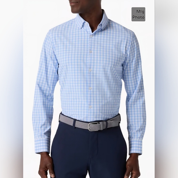 Mizzen+Main Other - Mizzen+Main Leeward Trim Fit Gingham Button-Up Shirt, Mens Small